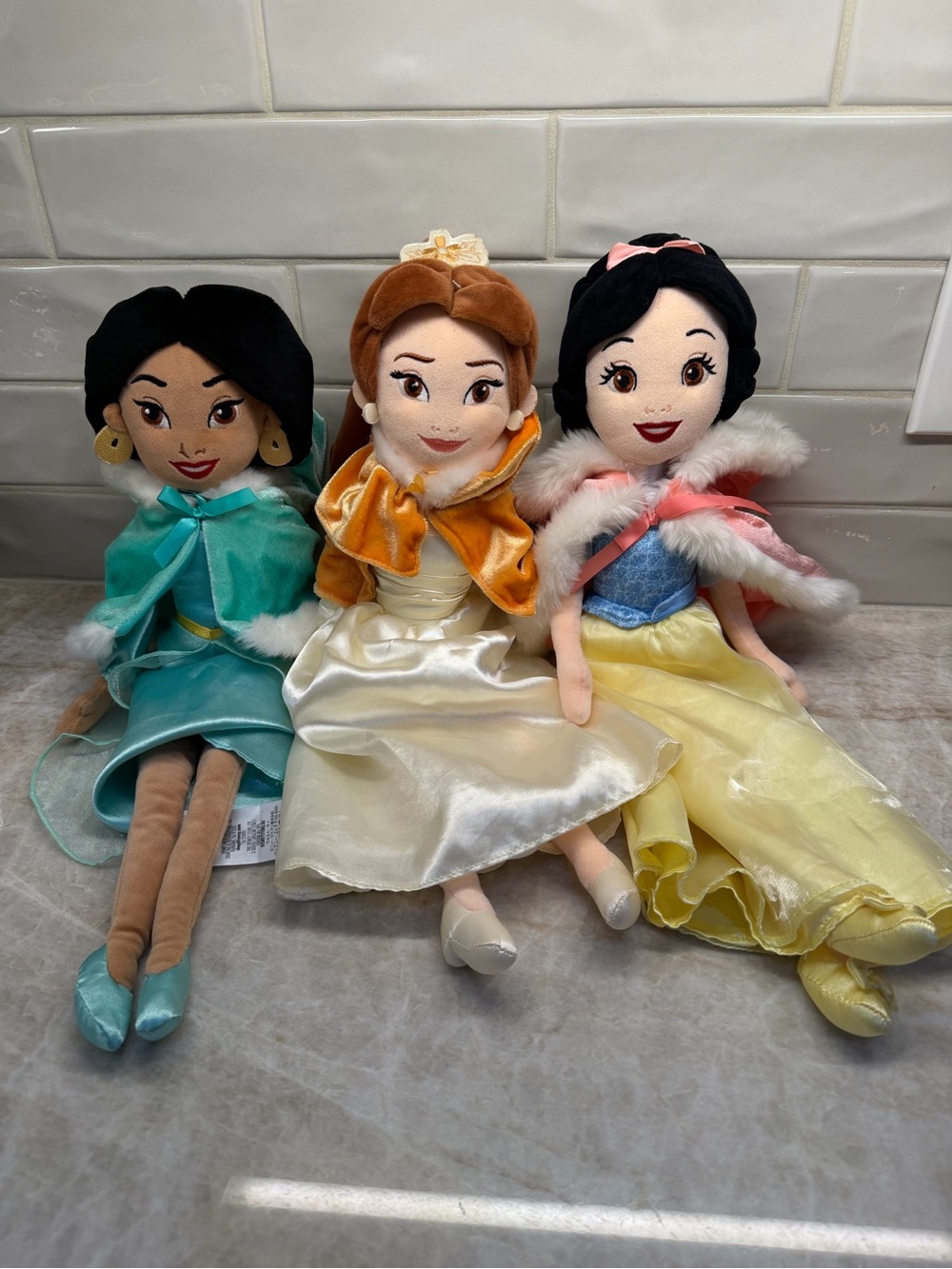 Disney Princess Plush - Jasmine, Belle, Snow White